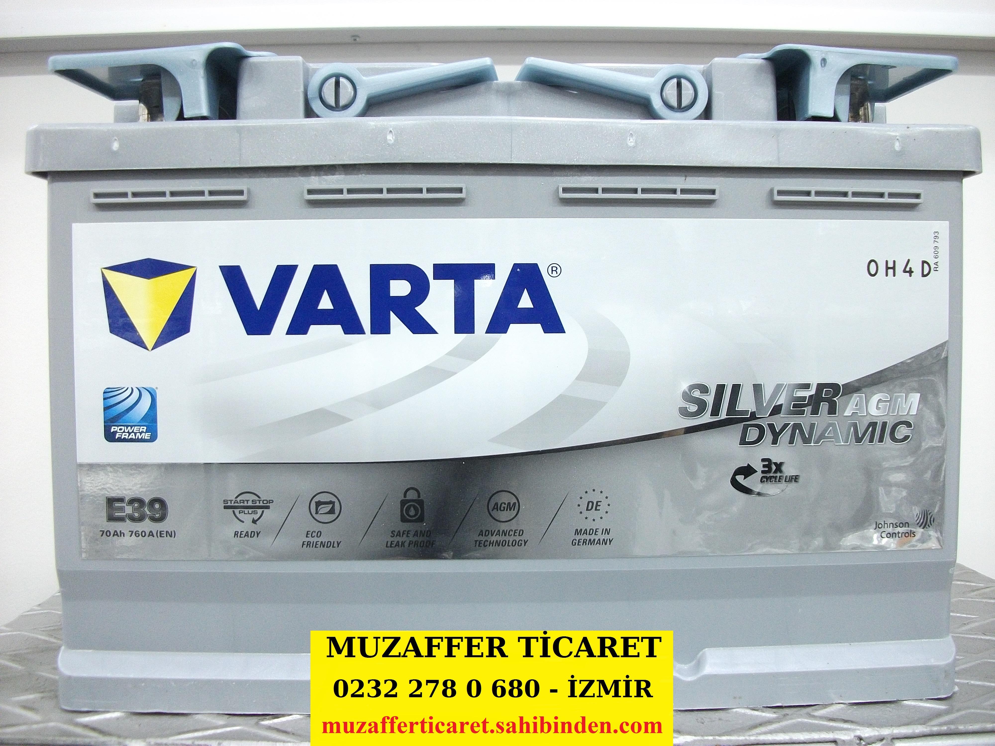 12V 70AH VARTA E39 AGM