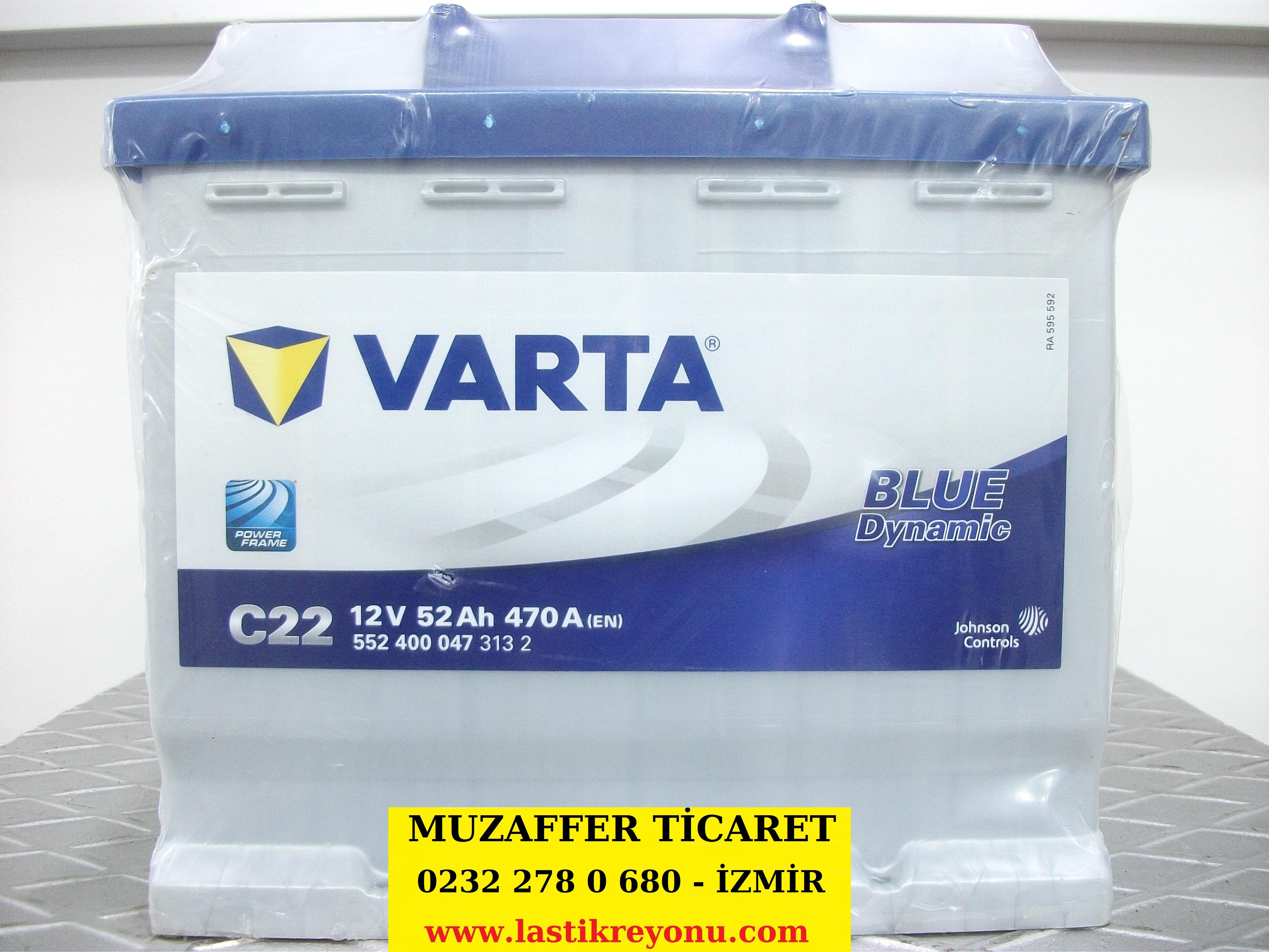 12V 52AH VARTA C22