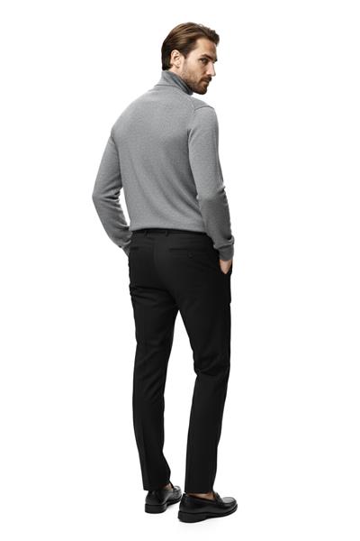 Regular Fit Balıkçı Yaka Triko Kazak Gri