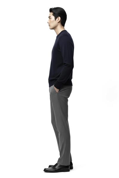 Regular Fit Bisiklet Yaka Triko Kazak Lacivert