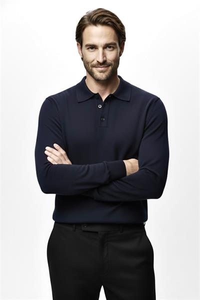 Regular Fit Polo Yaka Triko Kazak Lacivert