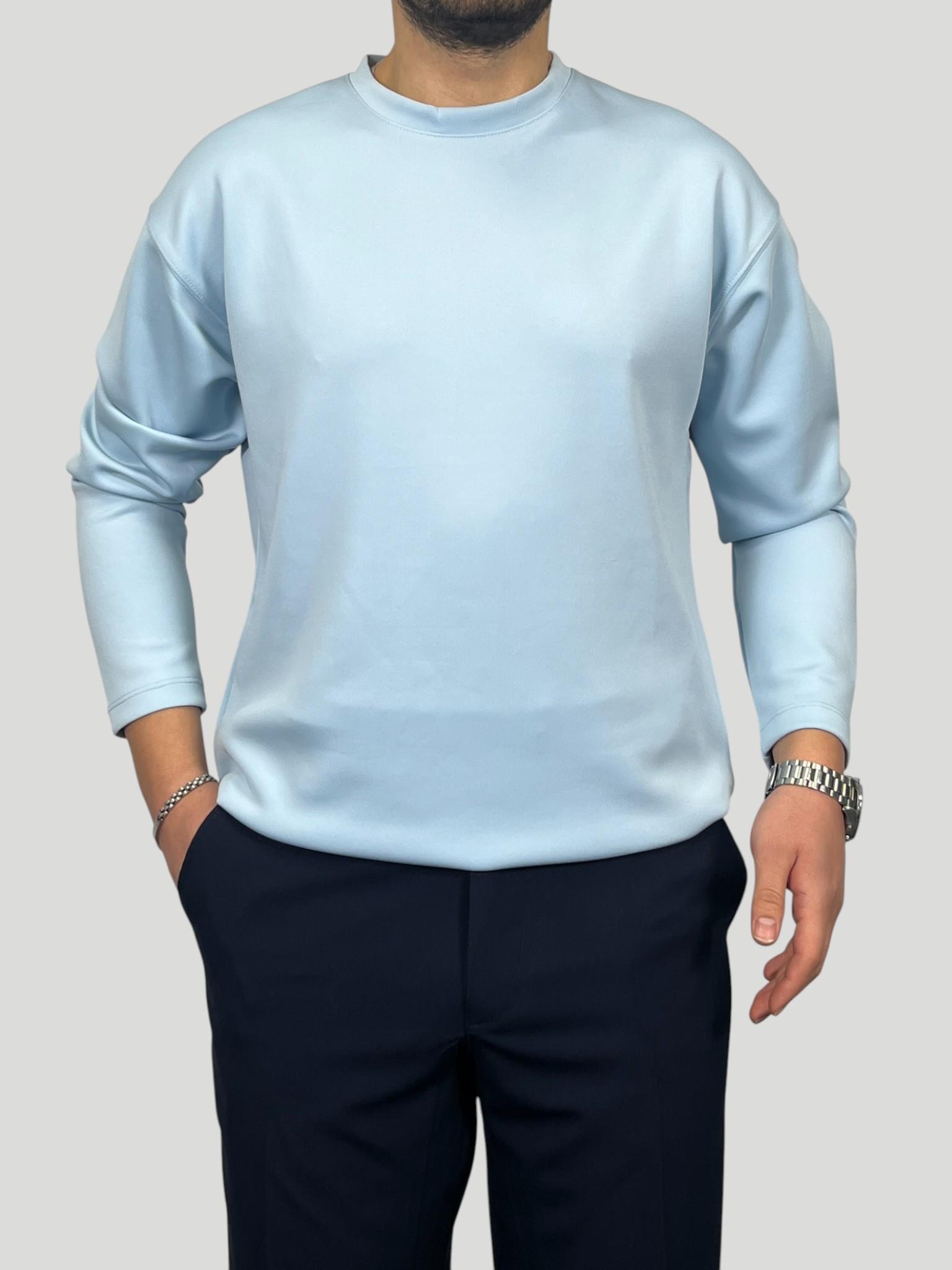 Havanna Oversize Yumuşak Dokulu Sweatshirt - Bebe Mavi