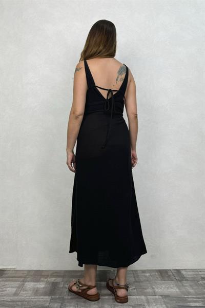 Afro Kaftan Elbise - Siyah