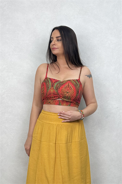 Avita Müslin Bralet - Turuncu Yeşil