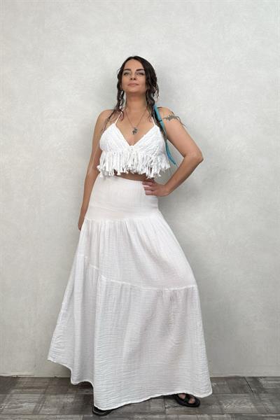 Babil Tasarım Crop - Beyaz
