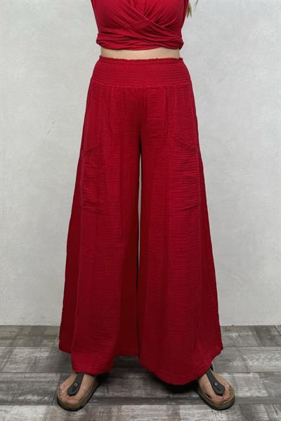 Bendis Müslin Pantolon Barbados Cherry -Vişne