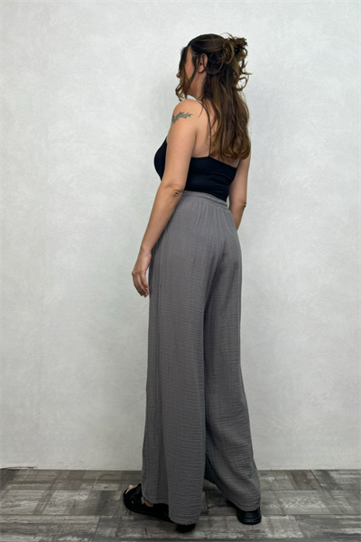 Benedit Müslin Pantolon Dark Grey - Antrasit