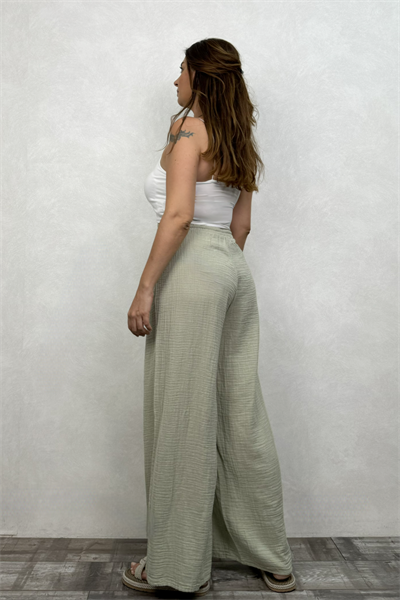 Benedit Müslin Pantolon Sea Green - Su Yeşili