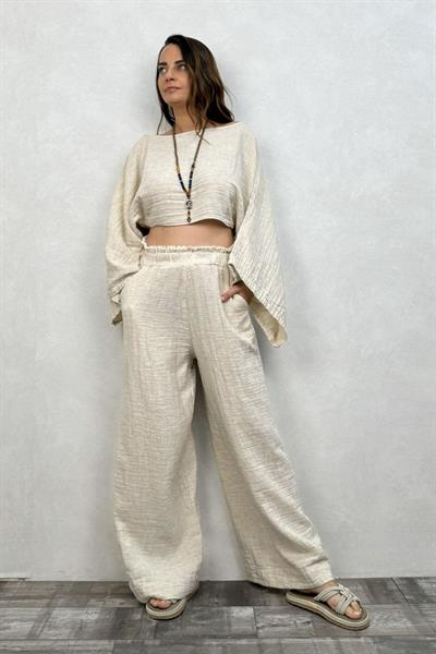 Bia Hemp Bluz - Bej