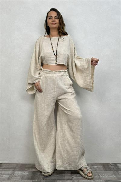Bia Hemp Bluz - Bej