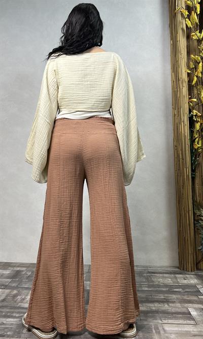 Bia Müslin Bluz Beige -Bej