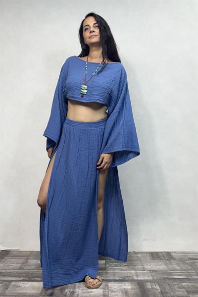 Bia Müslin Bluz Moonlight- Mavi