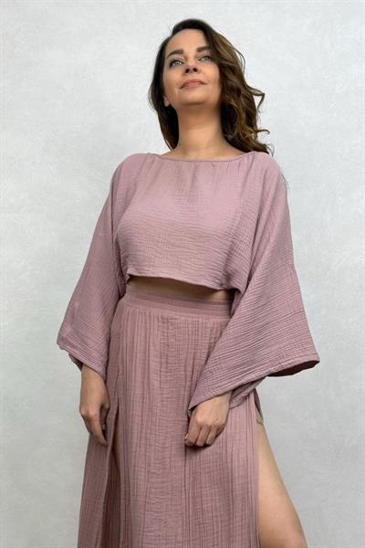 Bia Müslin Bluz Wood Rose - Yaban Gülü