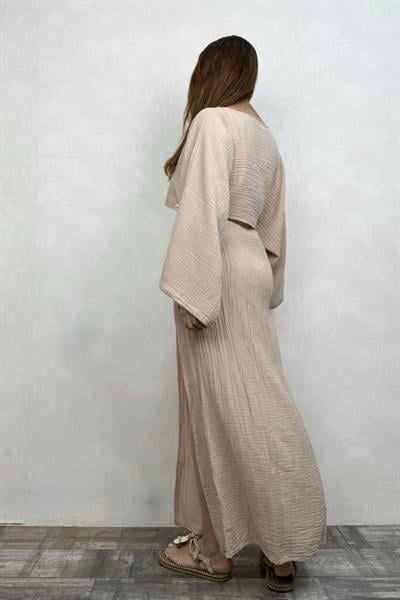 Bia Müslin Etek Stone - Taş Rengi