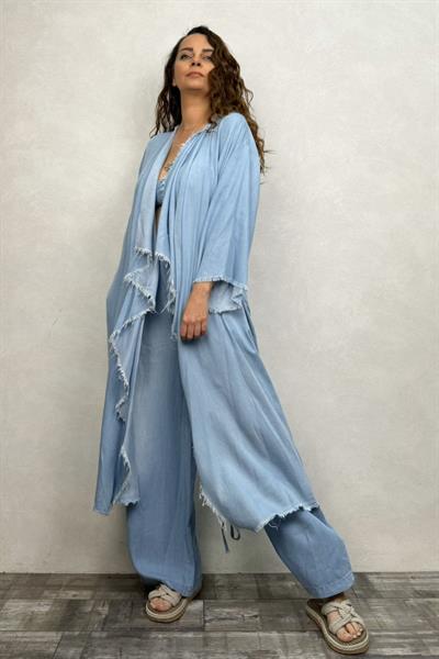 Blanca Tencel Kaftan - Mavi