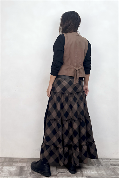 Carmen Ekose Maxi Etek - Kahve