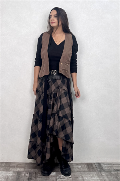 Carmen Ekose Maxi Etek - Kahve