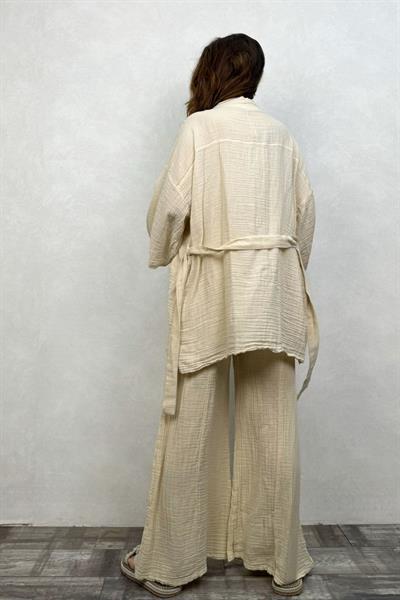 Ceres Müslin Kimono Beige- Bej