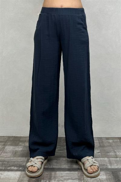 Ceres Müslin Pantolon Midnight Navy - Petrol