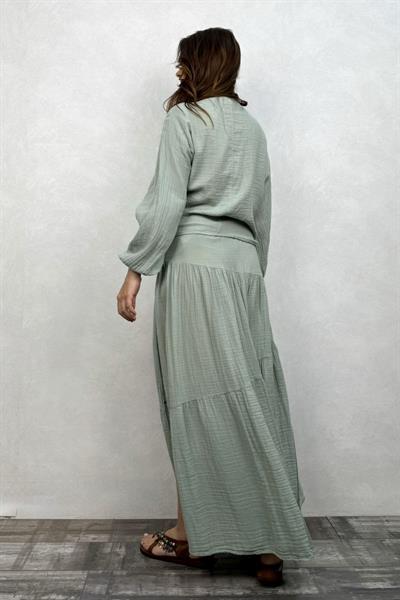 Dione Müslin Etek - Mint Yeşil