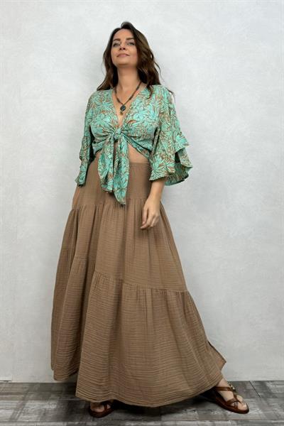 Dione Müslin Etek Praline - Kahve