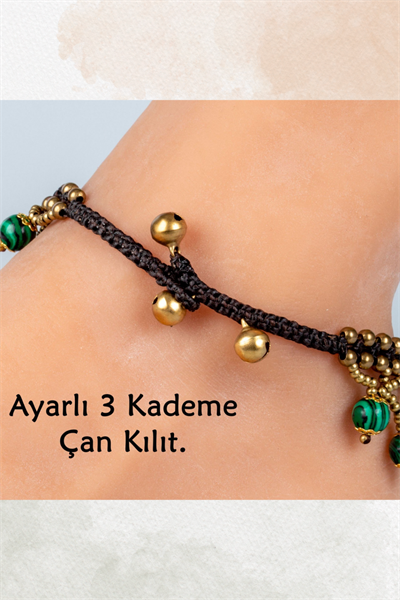 Doğal taş Halhal -Kırmızı Renkli