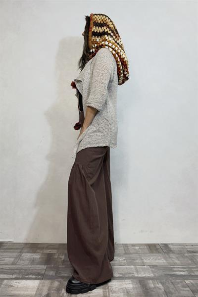 El Örgüsü Batik Balaclava - Kahve