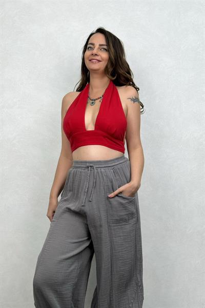 Eve Müslin Crop Barbados Cherry - Vişne