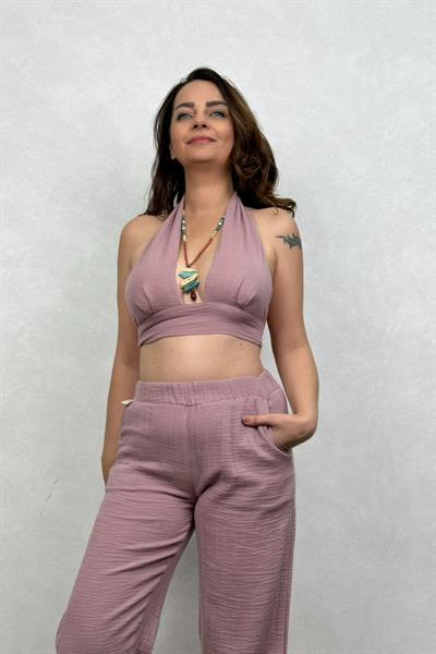 Eve Müslin Crop Wood Rose - Yaban Gülü