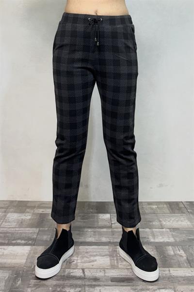 Flexi Ekose Pantolon - Antrasit Siyah