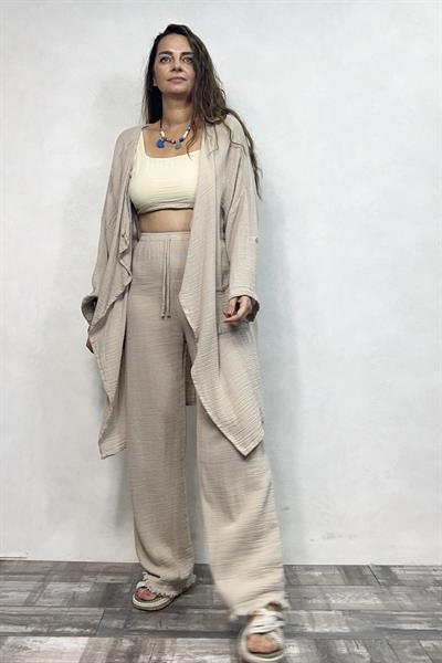 Freya Kaftan Beige - Bej