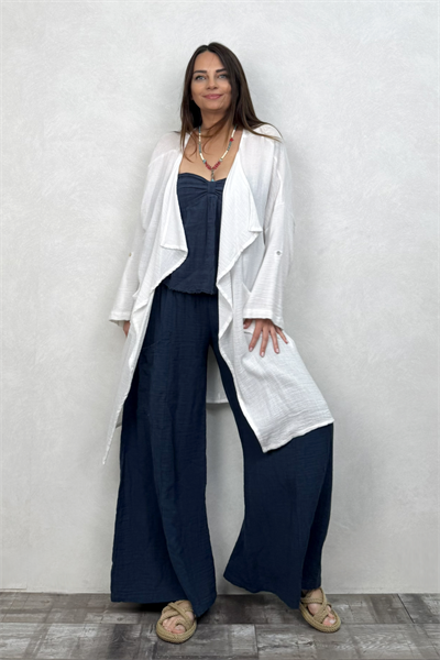 Freya Kaftan Nature Kaftan  - Beyaz