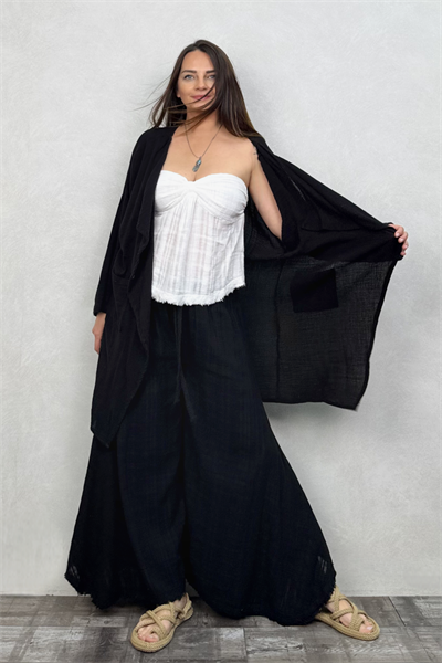 Freya Kaftan Nature Kaftan  - Siyah