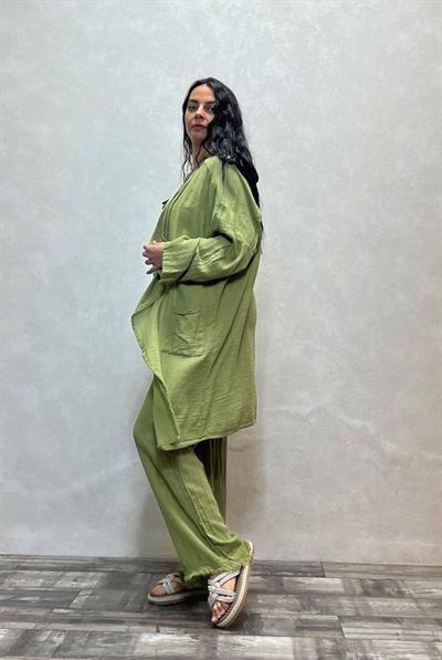 Freya Kaftan Sage Green - Yeşil