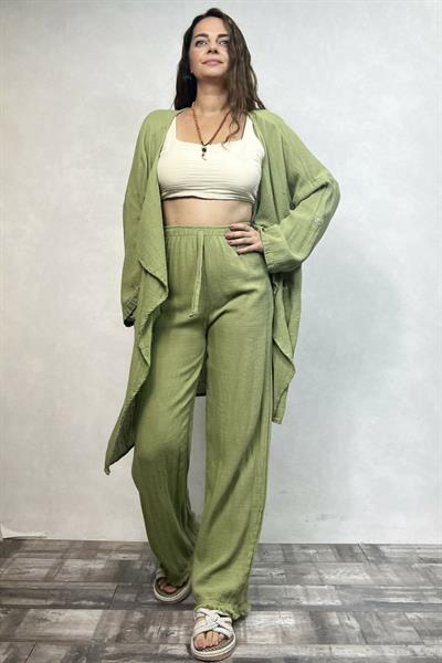 Freya Kaftan Sage Green - Yeşil