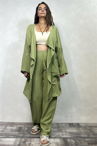 Freya Kaftan Sage Green - Yeşil