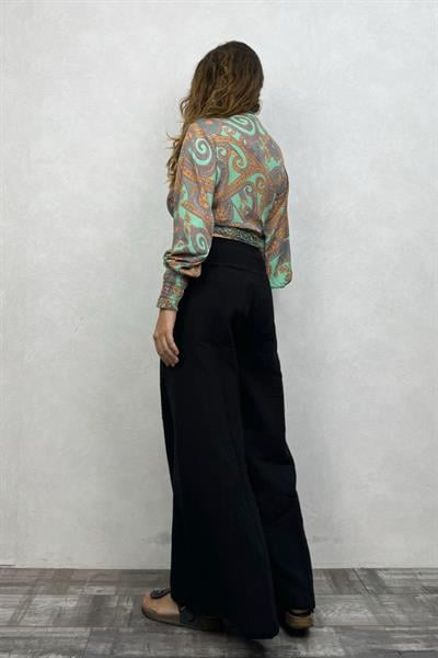 Halka Detaylı İpek Bolero Bluz - Yeşil