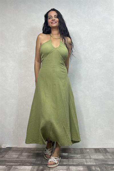 Blanca Imera Elbise -Sage Green  Yeşil