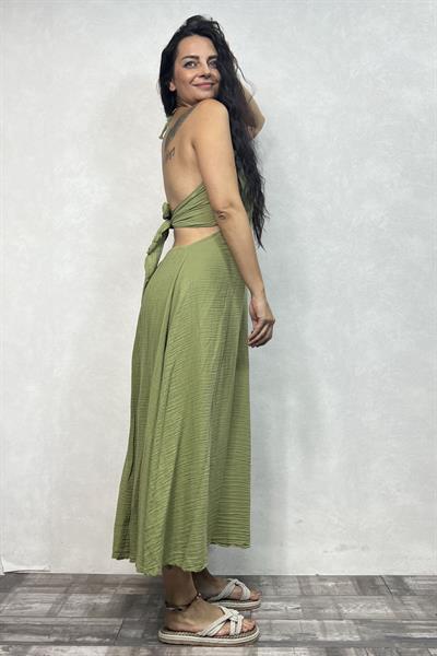 Blanca Imera Elbise -Sage Green  Yeşil