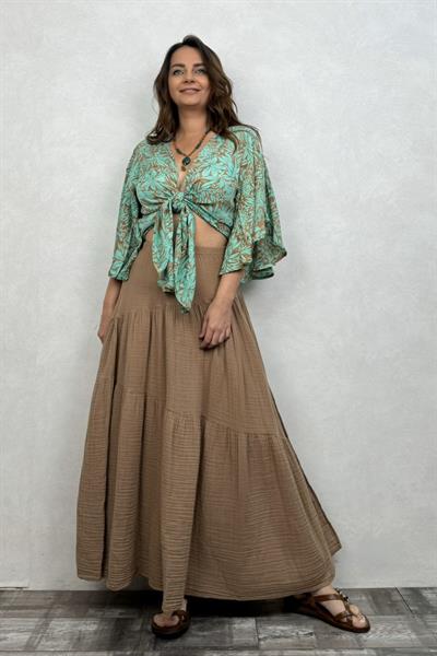 İpek Bolero Bluz - Mint