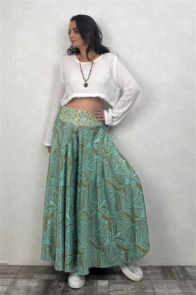 İpek Pantolon Etek - Mint