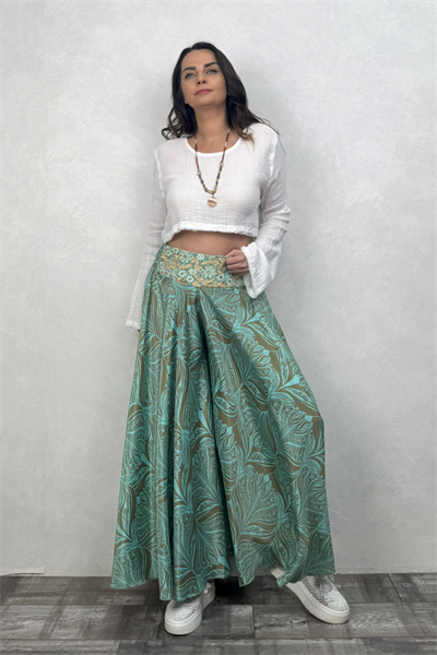 İpek Pantolon Etek - Mint