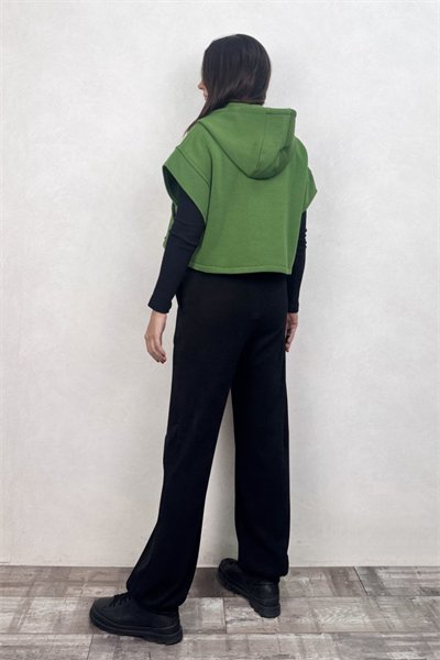Kanguru Cepli Hoodie - Yeşil