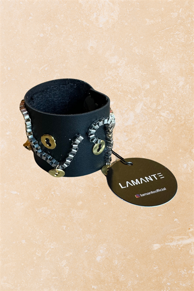 Lamante Button Bileklik - Siyah