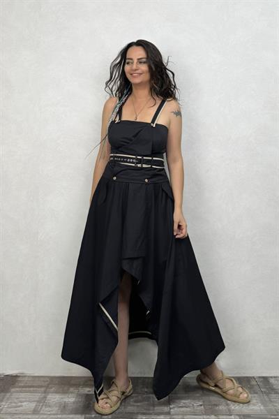 Lamante Marilyn Crop Bluz - Siyah