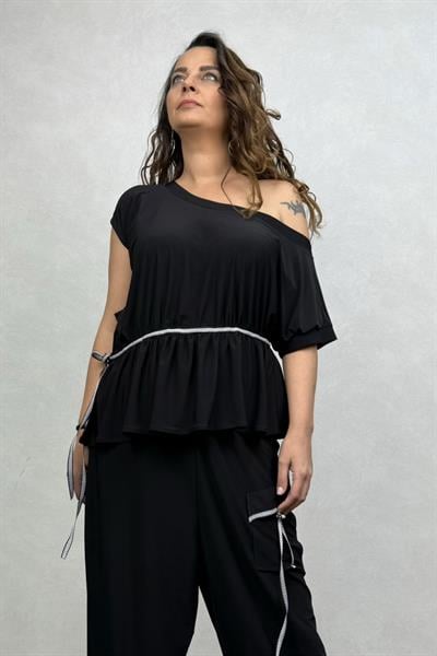 Lamante Nilda Tasarım Bluz - Siyah