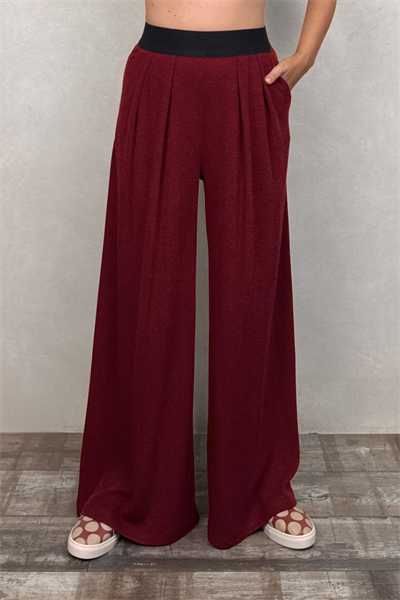 Lamante Pia Triko Pantolon - Bordo