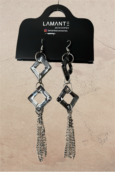 Lamante Salkım Küpe - Silver