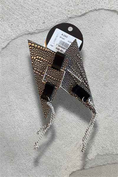 Lamante Tasarım Küpe- Siyah Silver