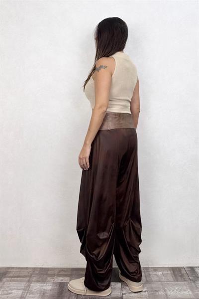 Lamante Vega Triko Crop Bluz - Bej